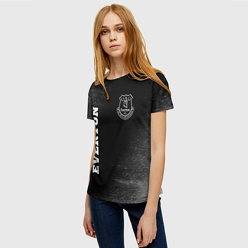 Женская футболка Everton sport на темном фоне вертикально / 3D-принт – фото 3