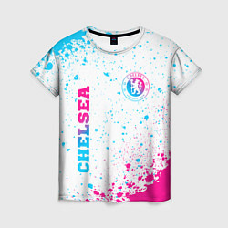 Футболка женская Chelsea neon gradient style вертикально, цвет: 3D-принт