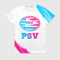 Футболка женская PSV neon gradient style, цвет: 3D-принт