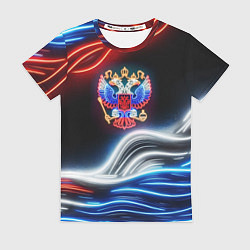 Футболка женская Неоновые флаг и греб, цвет: 3D-принт