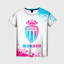 Футболка женская Monaco neon gradient style, цвет: 3D-принт