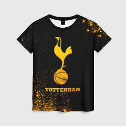 Футболка женская Tottenham - gold gradient, цвет: 3D-принт