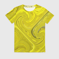 Женская футболка Желтая абстракция