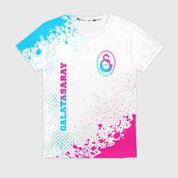 Футболка женская Galatasaray neon gradient style вертикально, цвет: 3D-принт