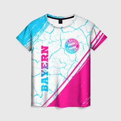 Футболка женская Bayern neon gradient style вертикально, цвет: 3D-принт