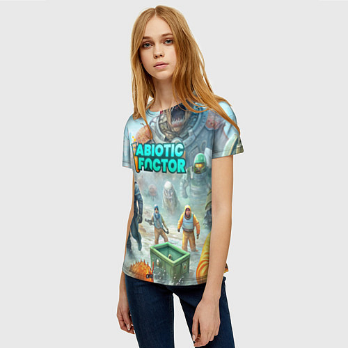 Женская футболка Abiotic Factor мир монстров / 3D-принт – фото 3