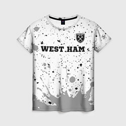 Женская футболка West Ham sport на светлом фоне посередине