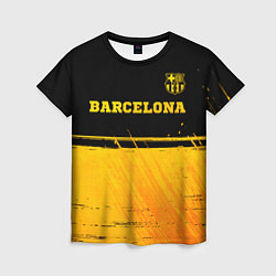 Футболка женская Barcelona - gold gradient посередине, цвет: 3D-принт