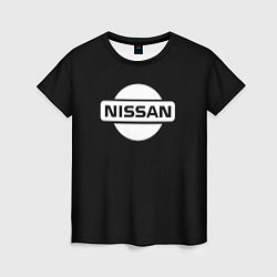 Футболка женская Nissan logo white, цвет: 3D-принт