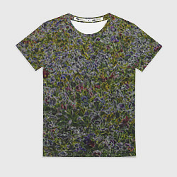 Женская футболка Абстрактные разноцветные контуры