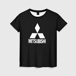 Футболка женская Mitsubishi logo white, цвет: 3D-принт