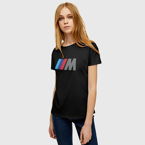Женская футболка BMW sport logo / 3D-принт – фото 3