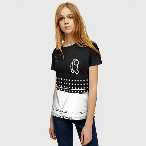 Женская футболка Among us геометрия / 3D-принт – фото 3