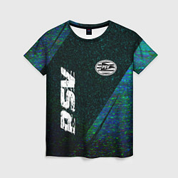 Футболка женская PSV glitch blue, цвет: 3D-принт