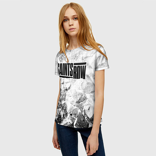 Женская футболка Saints Row white graphite / 3D-принт – фото 3