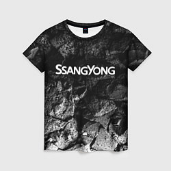 Женская футболка SsangYong black graphite