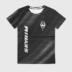Футболка женская Skyrim metal game lines, цвет: 3D-принт