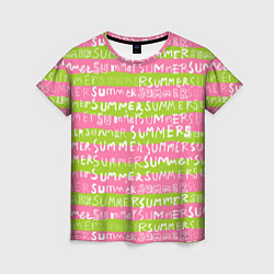 Футболка женская Summer pattern, цвет: 3D-принт