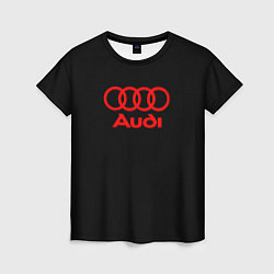 Футболка женская Audi red logo, цвет: 3D-принт