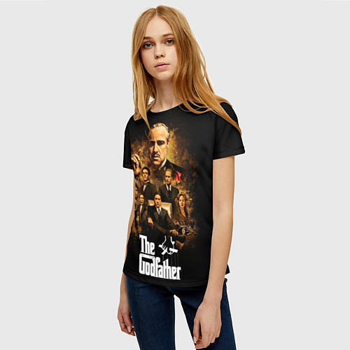 Женская футболка Corleone family / 3D-принт – фото 3