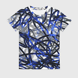 Женская футболка Синие энергетические кабели