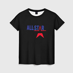 Футболка женская All stars logo, цвет: 3D-принт