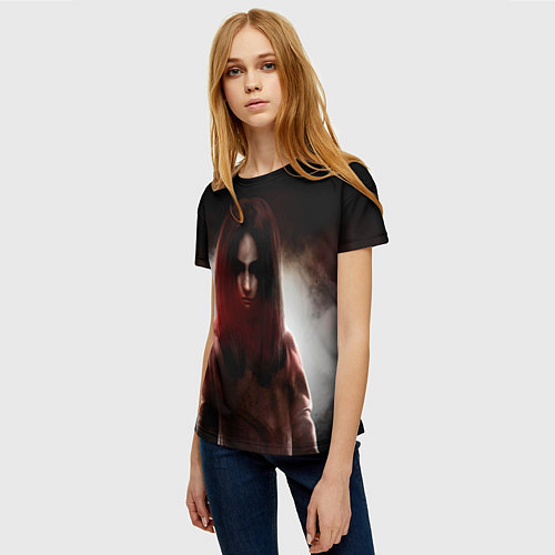 Женская футболка Альма Вейд Fear тьма и свет / 3D-принт – фото 3