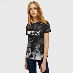 Футболка женская Geely black graphite, цвет: 3D-принт — фото 2