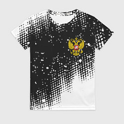 Женская футболка Герб Росси краски