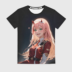 Футболка женская Милый во франксе - zero two, цвет: 3D-принт