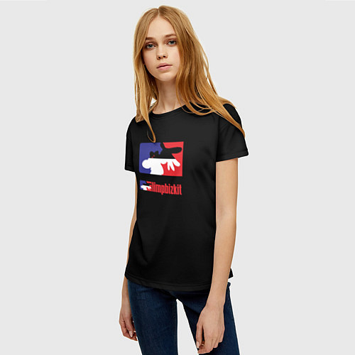 Женская футболка Limp Bizkit logo brend / 3D-принт – фото 3