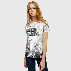 Футболка женская Five Finger Death Punch white graphite, цвет: 3D-принт — фото 2