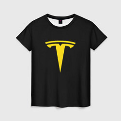 Футболка женская Tesla yellow, цвет: 3D-принт