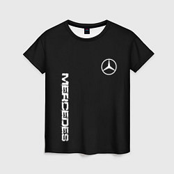 Футболка женская Mercedes benz logo white auto, цвет: 3D-принт