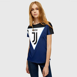 Футболка женская Juventus sport geometry color, цвет: 3D-принт — фото 2