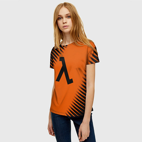 Женская футболка Half life orange box / 3D-принт – фото 3
