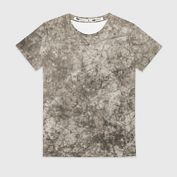 Женская футболка Абстракция - серый грязный гранж