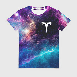 Футболка женская Tesla space auto, цвет: 3D-принт