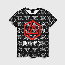 Футболка женская Linkin park logo pattern, цвет: 3D-принт