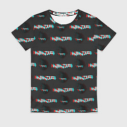 Футболка женская Ninja team fortnite bloger, цвет: 3D-принт