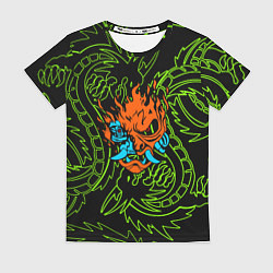Футболка женская Samurai dragon steel logo, цвет: 3D-принт