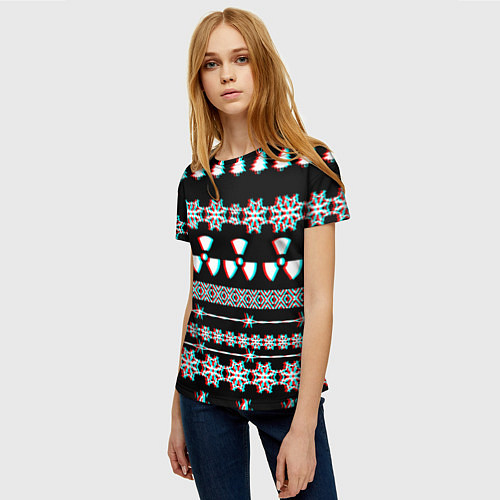 Женская футболка Stalker glitch game / 3D-принт – фото 3