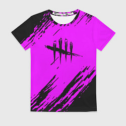 Женская футболка Dead by daylight краски абстракция