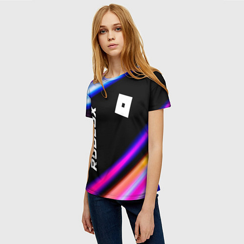 Женская футболка Roblox speed game lights / 3D-принт – фото 3