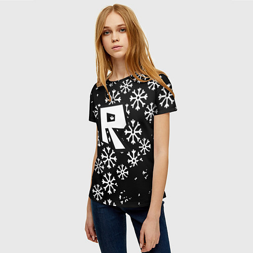 Женская футболка Roblox winter / 3D-принт – фото 3