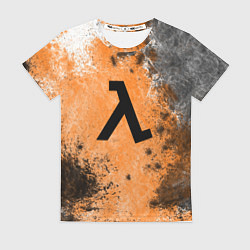 Футболка женская Half life оранжевые краски, цвет: 3D-принт