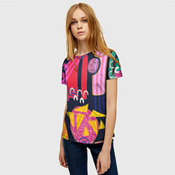 Футболка женская Ширли мырли, цвет: 3D-принт — фото 2
