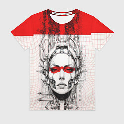 Футболка женская Футуристичная женщина-андроид, цвет: 3D-принт