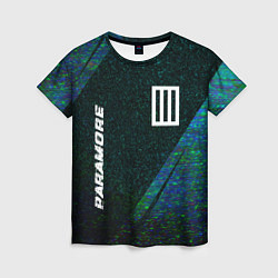 Футболка женская Paramore glitch blue, цвет: 3D-принт