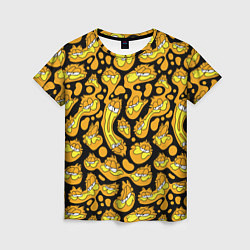 Женская футболка Гарфилд паттерн